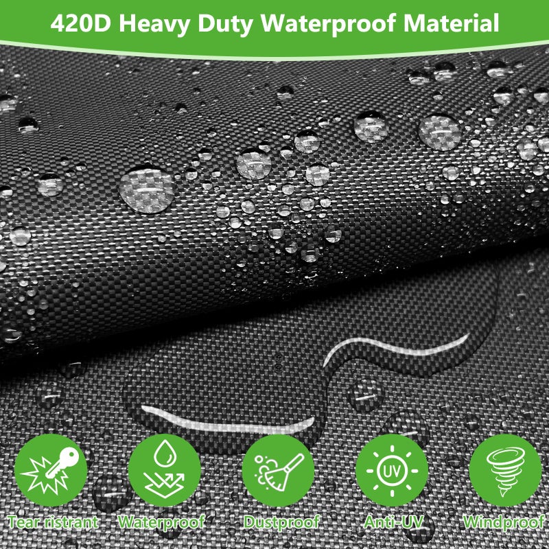 AKEfit Tire Cover, Heavy Duty Waterproof and Dustproof Tire Storage Bag for Trailer RV SUV Truck Tires with Zipper (Black,Holding 4 Tires Within 27 Inch Diameter) - Image 5